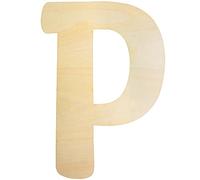 Large Wooden Letters 12 Inch, Unfinished 30cm Wooden Letter P for Crafts Children's Names Capital Alphabet 5mm Thick Wood Letters for Nursery Decor Wall Art Hanging Home Painting