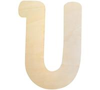 Large Wooden Letters 12 Inch, Unfinished 30cm Wooden Letter U for Crafts Children's Names Capital Alphabet 5mm Thick Wood Letters for Nursery Decor Wall Art Hanging Home Painting