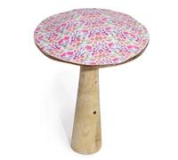 Large Wooden Mushroom - Pretty Floral