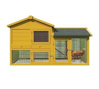 Large Wooden Outdoor Chicken Coop Rabbit Hutch with Ventilation Door, Removable Tray and Ramp for Garden Backyard Pet House