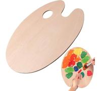 Large Wooden Paint Palette, Multi-size Wood Paint Mixing Palette with Thumb Hole Paint Trays for Oil Paint Acrylic Watercolor Painting Tool, 300 * 200 * 3mm/11.8 * 7.8 * 0.1inch (Size01)