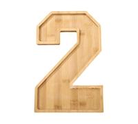 Large Wooden Platter Tray, Decorative Number Serving Board, Reusable Charcuterie Snack Tray with Handles, Cheese Dessert Display, Party with Stylish Finish, Food Serving for Home Birthday Celebration