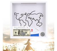 Large Wooden Shadow Box Frame 11x11 Inch | 3cm Deep Picture Frames Box Display | Keepsake Memory Box for Tickets, Postcards, Souvenirs & Crafts 3D | Travel Collection Frame | Archive Boxes