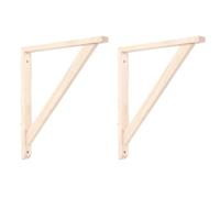 Large Wooden Shelf Brackets Pair, W36cm x H32cm, Set of 2 Pieces Natural Finish Cantilever Wall Brackets for DIY, Kitchen, Living Room, Bedroom, 90 Degree Right Angle Shelving Support
