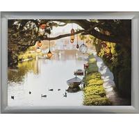 Large Wooden Soft Bean Bag Cushioned Lap Tray Lake View Theme Breakfast Dinner TV Laptop Food Drink Serving Tray