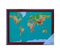 Large Wooden Soft Padded Cushioned Bean Bag Lap Dinner Laptop Food TV Tray Home Bedroom Office Kitchen Trays (World Map Design)