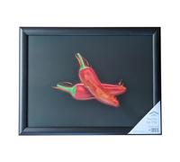 Large Wooden Soft Padded Cushioned Bean Bag Lap Dinner Laptop Food TV Tray Home Bedroom Office Kitchen Trays (Red Chilli)