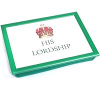 Large Wooden Soft Padded Cushioned Bean Bag Lap Dinner Laptop Food TV Tray UK (His Lordship Design)