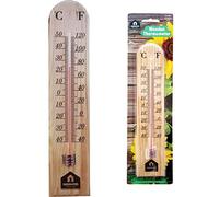 Large Wooden Thermometer for Indoor or Outdoor use Home Garden Shed Garage NEW