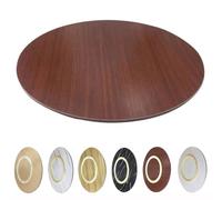 Large Wooden Turntable 30in 36in 40in 360° Swivel Serving Tray for Dining Table Mahogany Finish Perfect for Entertaining and Serving