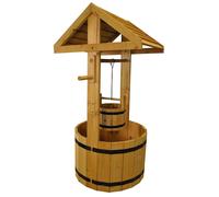 Large Wooden Wishing Well Garden Planter