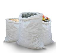 Large Woven Rubble Sacks - 50x80cm Garden Waste Bags - Heavy Duty 50kg Industrial Grade Builders Bag - Strong Robust Polypropylene (50 Sacks)