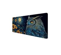 Large XXL Mouse Mat Owl Gaming Mouse Pad (700 x 300 x 3mm) Sunflower Extended Mousepad Keyboard Mat Waterproof Desk Pad with Anti-Slip Rubber Base Mousemat, Laptop for Office Gaming and Home D1-885