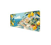 Large XXL Mouse Mat Town Gaming Mouse Pad (700 x 400 x 3mm) Lemon Extended Mousepad Keyboard Mat Waterproof Desk Pad with Anti-Slip Rubber Base Mousemat, Laptop for Office Work Gaming and Home D1-549