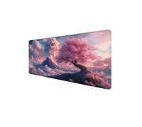 Large XXL Mouse Mat Volcano Gaming Mouse Pad (800 x 400 x 3mm) Tree Extended Mousepad Keyboard Mat Waterproof Desk Pad with Anti-Slip Rubber Base Mousemat, Laptop for Office Work Gaming and Home D1-81
