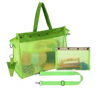 Large Yarn Storage Bag, Transparent Mesh Pouch, 15x12 Inches Knitting Crochet Organizer with Zipper, Yarn Bag with Clear Design, Craft Storage Bags with Portable Build, Yarns Pouch for Home Travel