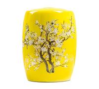 Large Yellow Ceramic Rice Storage Jar with Lid 15KG Grain Container for Nuts Beans Flour - Sealed Kitchen Food Dispenser Ceramic Design