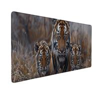 Large Yellow Mouse Mat 800 X 400 X 3 MM, Waterproof Gaming Mouse Pad Tiger Desk Mat with Anti-Slip Rubber Base and Stitched Edges Mousepad Office Accessories for PC, Laptop, Home Office -ly250579