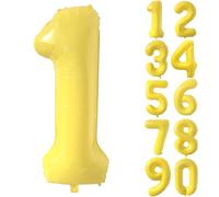 Large Yellow Number 1 Balloon 40 Inch Yellow Number Foil Balloons 1 Balloons for Birthday Party Decorations Girls Boys Baby Shower Wedding Anniversary Supplies (Digital 1)