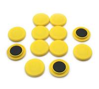 Large Yellow Planning Office Magnets for Fridge, Whiteboard, Noticeboard, Filing Cabinet - 40mm dia x 8mm high - Pack of 120