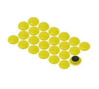 Large Yellow Planning Office Magnets For Fridge, Whiteboard, Noticeboard, Filing Cabinet - 40mm Dia X 8mm High - Pack Of 12
