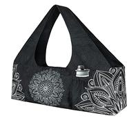 Large Yoga Bag with Mat Strap, Zipper and Pockets - Fits Most Size Mats