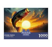 Largemouth Bass Jump Thick Cardboard Pieces Excellent for Training Memory, Concentration And Logical Thought Process 38x26cm/1000pcs