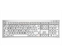 Logickeyboard LKB-LPRNTBW-CWMU-UK keyboard Office USB QWERTY UK English Black Silver White