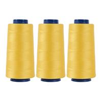 Larger Serger Thread Cones 3 Rolls, 3000 Yards Each Roll Diameter 2.13" Height 4.37" Polyester Pagoda Yarns Sewing Thread Spools 40S/2 for Overlock Quilting