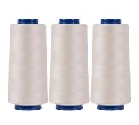 Larger Serger Thread Cones 3 Rolls, 3000 Yards Each Roll Diameter 2.13" Height 4.37" Polyester Pagoda Yarns Sewing Thread Spools 40S/2 for Overlock Quilting
