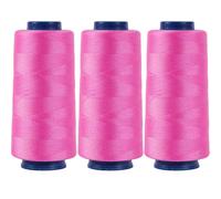 Larger Serger Thread Cones 3 Rolls, 3000 Yards Each Roll Diameter 2.13" Height 4.37" Polyester Pagoda Yarns Sewing Thread Spools 40S/2 for Overlock Quilting