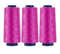 Larger Serger Thread Cones 3 Rolls, 3000 Yards Each Roll Diameter 2.13" Height 4.37" Polyester Pagoda Yarns Sewing Thread Spools 40S/2 for Overlock Quilting