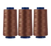 Larger Serger Thread Cones 3 Rolls, 3000 Yards Each Roll Diameter 2.13" Height 4.37" Polyester Pagoda Yarns Sewing Thread Spools 40S/2 for Overlock Quilting