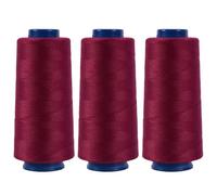 Larger Serger Thread Cones 3 Rolls, 3000 Yards Each Roll Diameter 2.13" Height 4.37" Polyester Pagoda Yarns Sewing Thread Spools 40S/2 for Overlock Quilting (CR016 C791 3P)