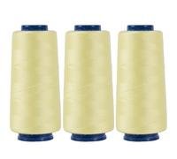 Larger Serger Thread Cones 3 Rolls, 3000 Yards Each Roll Diameter 2.13" Height 4.37" Polyester Pagoda Yarns Sewing Thread Spools 40S/2 for Overlock Quilting