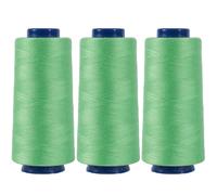 Larger Serger Thread Cones 3 Rolls, 3000 Yards Each Roll Diameter 2.13" Height 4.37" Polyester Pagoda Yarns Sewing Thread Spools 40S/2 for Overlock Quilting