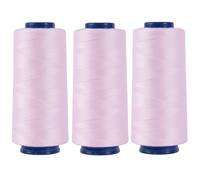 Larger Serger Thread Cones 3 Rolls, 3000 Yards Each Roll Diameter 2.13" Height 4.37" Polyester Pagoda Yarns Sewing Thread Spools 40S/2 for Overlock Quilting