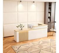 LargeReceptionDeskforOfficesMallsRestaurants&RetailStylishModernDesignDurableSurfacePerfectforCustomerService&ReceptionAreas.