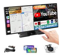 Largest 11.5 inch Wireless CarPlay Screen for Car, Built-in N-etflix/YouTube/TIK Tok, A-pple CarPlay & Android Auto Touchscreen with1080P Backup Camera/Navigation/Voice Control,for All Vehicles