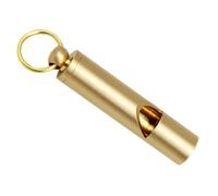 Largest Brass Whistle, Metal Loud Survival Whistle Keychain - Outdoor Loud Sound Survival Whistle Kit Lifeguard Safety Whistle Keychain with Key Ring for Camping, Boating, Couch