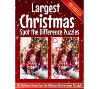 Largest Christmas Spot the Difference Puzzles: 100 Christmas Themed Spot the Difference Picture Puzzles for Adults