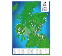 Largest Football Stadiums in Scotland poster - A1(folded to A4)