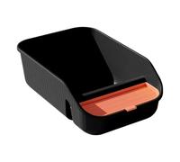 Largest XXL Cat Litter for Big Cats, 31''×21''×16'' Yellow Easy Clean Big Tall Extra Large Cat Litter with High Sides for Cats Rkz422 (Black, 50x32x5cm)