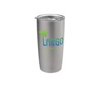 Largo Florida Typographic Palm Tree Design Stainless Steel Insulated Tumbler