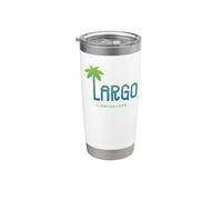 Largo Florida Typographic Palm Tree Design Stainless Steel Insulated Tumbler