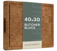 LARHN End-Grain Bamboo Butcher's Block & Chopping Board - 40x30x4cm