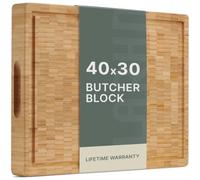 LARHN End-Grain Bamboo Butcher's Block & Chopping Board - 40x30x4cm