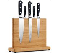 LARHN Magnetic Knife Block for up to 23cm (9″) Knives, Bamboo