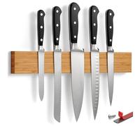 LARHN No-Drill Magnetic Knife Holder for Wall - Bamboo, 40 cm / 16″