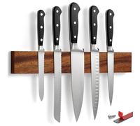 LARHN No-Drill Magnetic Knife Holder for Wall - Walnut, 40 cm / 16″